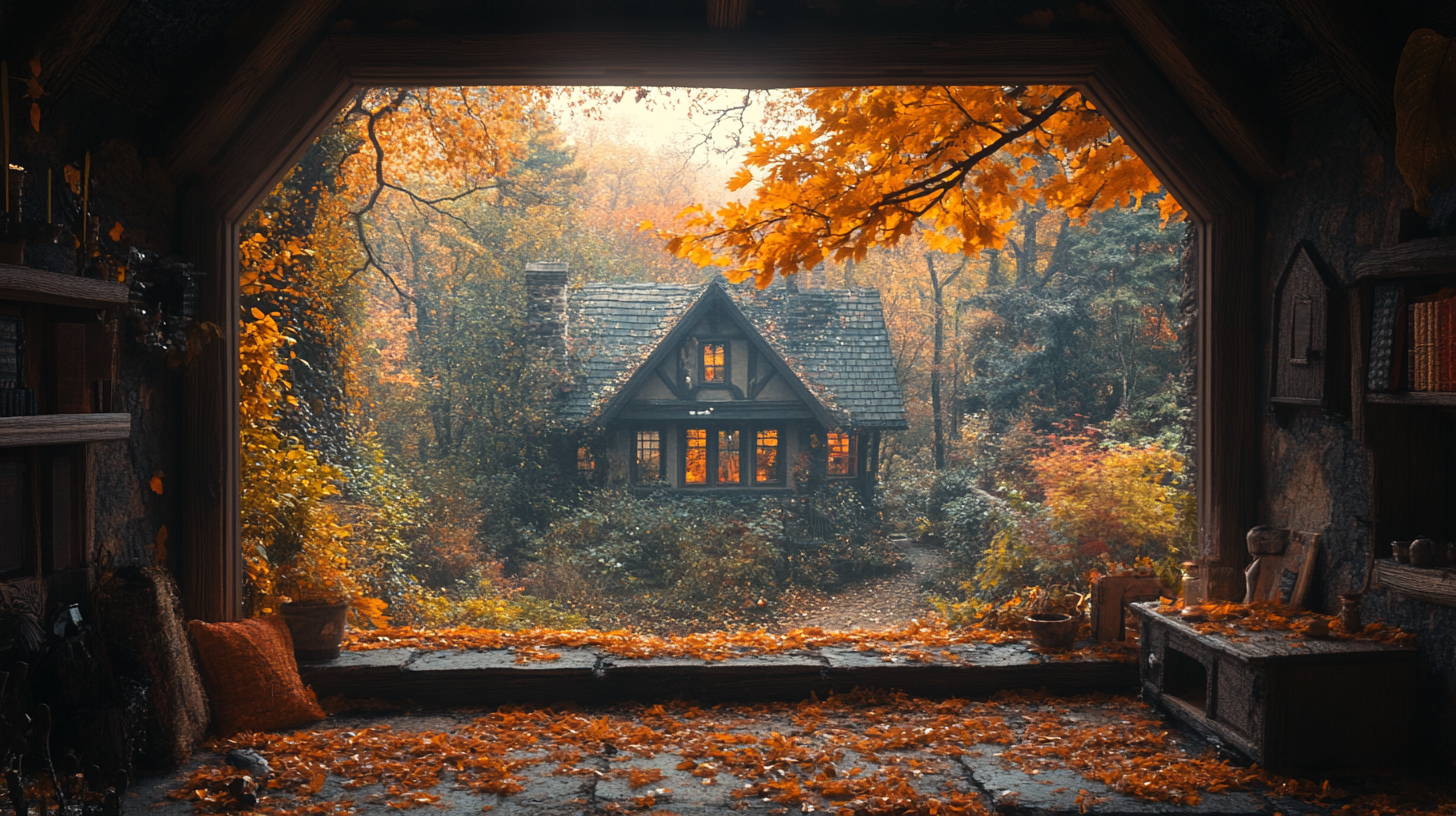 Cozy autumn scene
