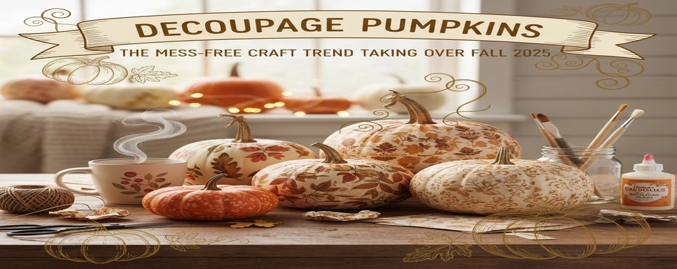 Decoupage Pumpkins: The Mess-Free Craft Trend Taking Over Fall 2025