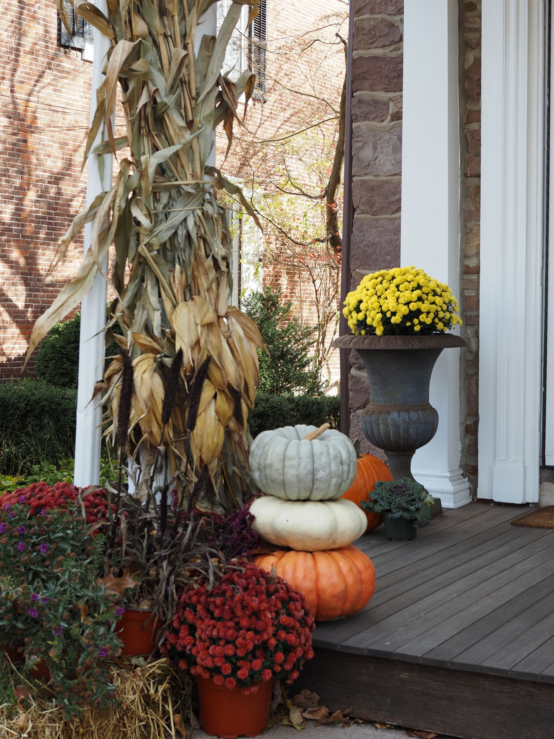 Weatherproof Outdoor Faux Pumpkins for a Porch That Lasts Past Halloween